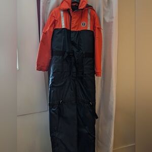 Mustang Safety Suit Orange and Blue Suit